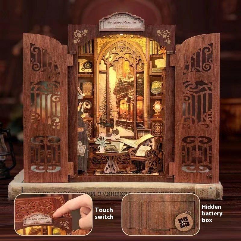 Bookstore Past Assembly Wooden  DIY Handmade book stand